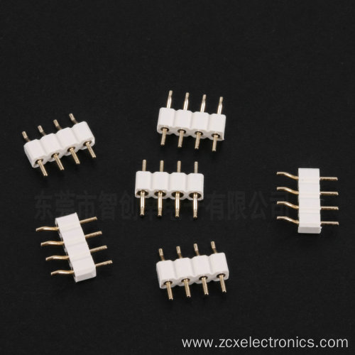 2.54 pitch 4P white round pin connector